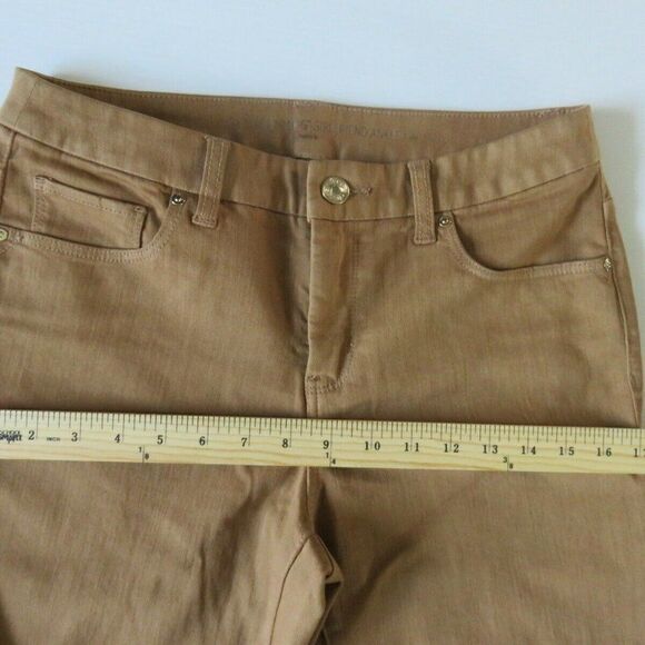 Chico's So Slimming Girlfriend Ankle Jeans Brown Pants Stretchy Women's Size 0/4 - Picture 8 of 8